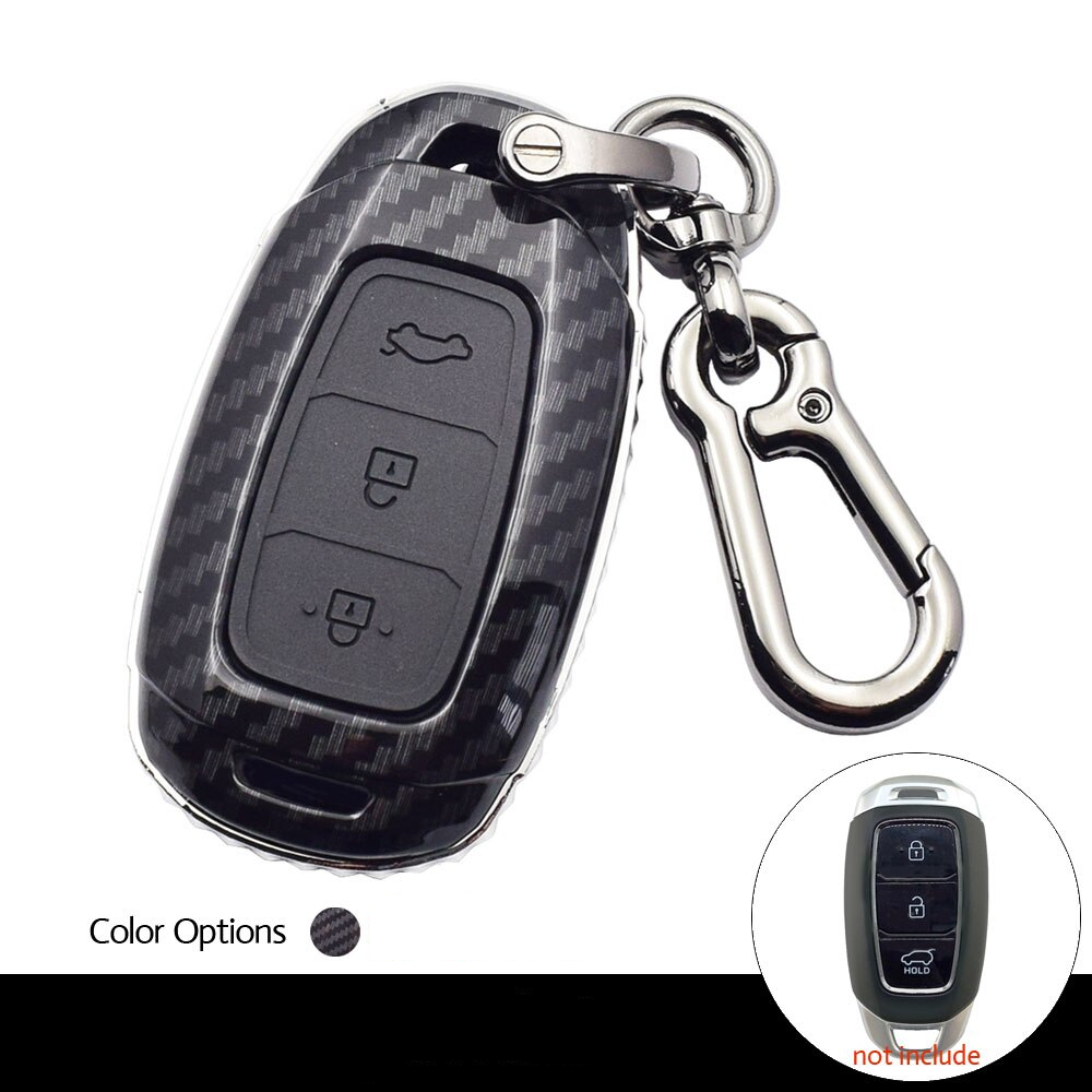 Ốp chìa khóa cacbon xe Hyundai Kona 1 Op chia khoa cacbon xe hyundai kona