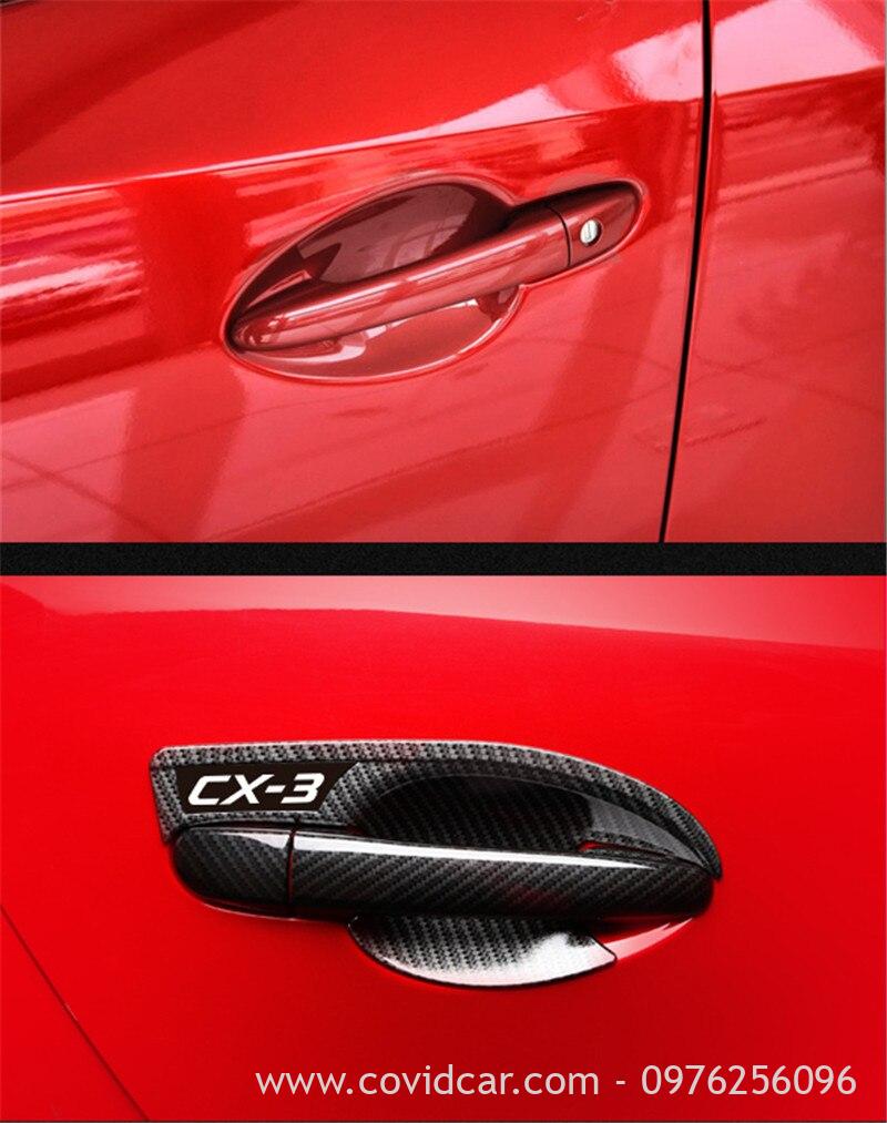 Ốp hõm tay nắm cửa cacbon Mazda CX-3 CX3 3 0 305306