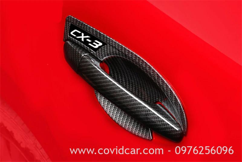 Ốp hõm tay nắm cửa cacbon Mazda CX-3 CX3 5 0 6ab1cd