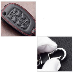 Bao da chìa khóa Xe Hyundai Sonata/Santa Fe/Tuscon 4 nút chìa gập 2 Bao da chìa khóa Xe Hyundai Sonata/Santa Fe/Tuscon 4 nút chìa gập