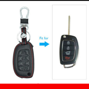 Bao da chìa khóa Xe Hyundai Sonata/Santa Fe/Tuscon 4 nút chìa gập 3 Bao da chìa khóa Xe Hyundai Sonata/Santa Fe/Tuscon 4 nút chìa gập
