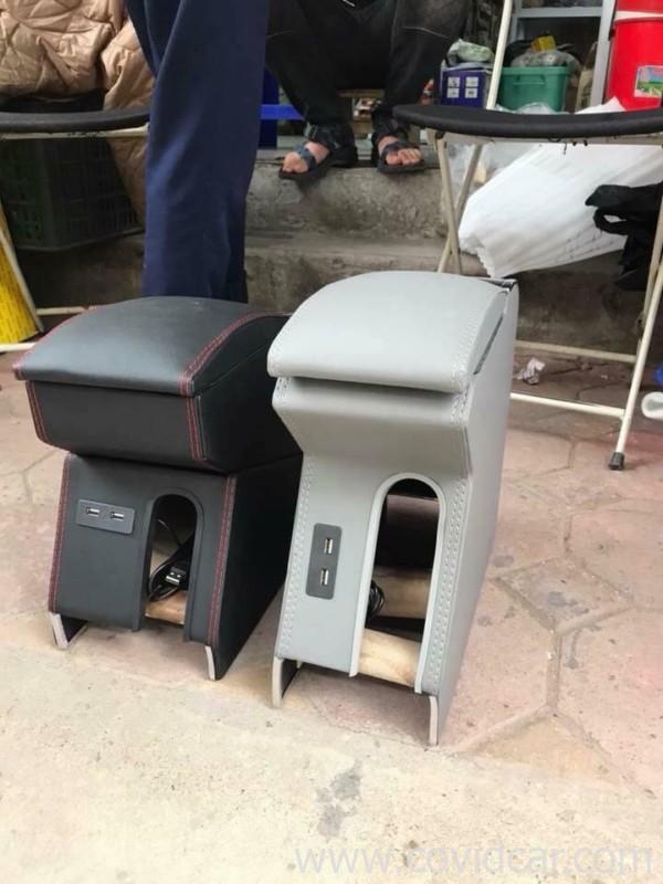 Hộp tỳ tay Hyundai I10 gỗ da Hộp tỳ tay Hyundai I10 gỗ da