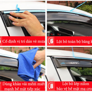 Vè che mưa chỉ mạ Honda City 2015