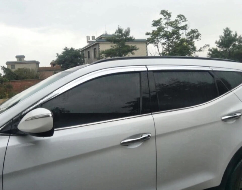Vè mưa mạ 6 chi tiết Hyundai Santafe cao cấp