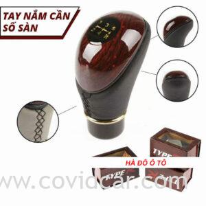 Tay nắm cần số vân gỗ cao cấp
