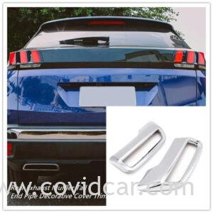 Ốp viền ống xả sau cho xe PEUGEOT 3008 5008 đời 2017-2019