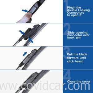 Bộ 2 gạt mưa trước theo xe Toyota Alphard 2002-2018 1 Bộ 2 gạt mưa trước theo xe Toyota Alphard 2002-2018