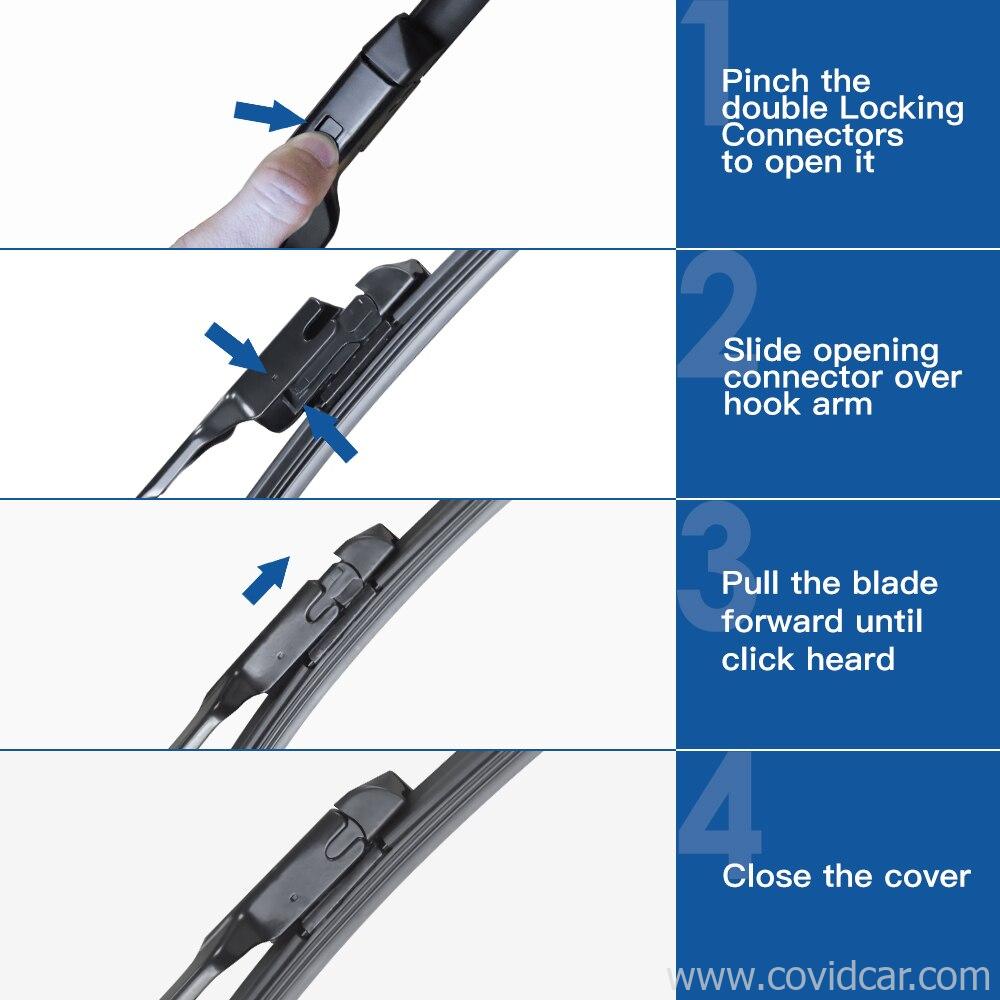 Bộ 2 gạt mưa trước theo xe Toyota Alphard 2002-2018 Bộ 2 gạt mưa trước theo xe Toyota Alphard 2002-2018