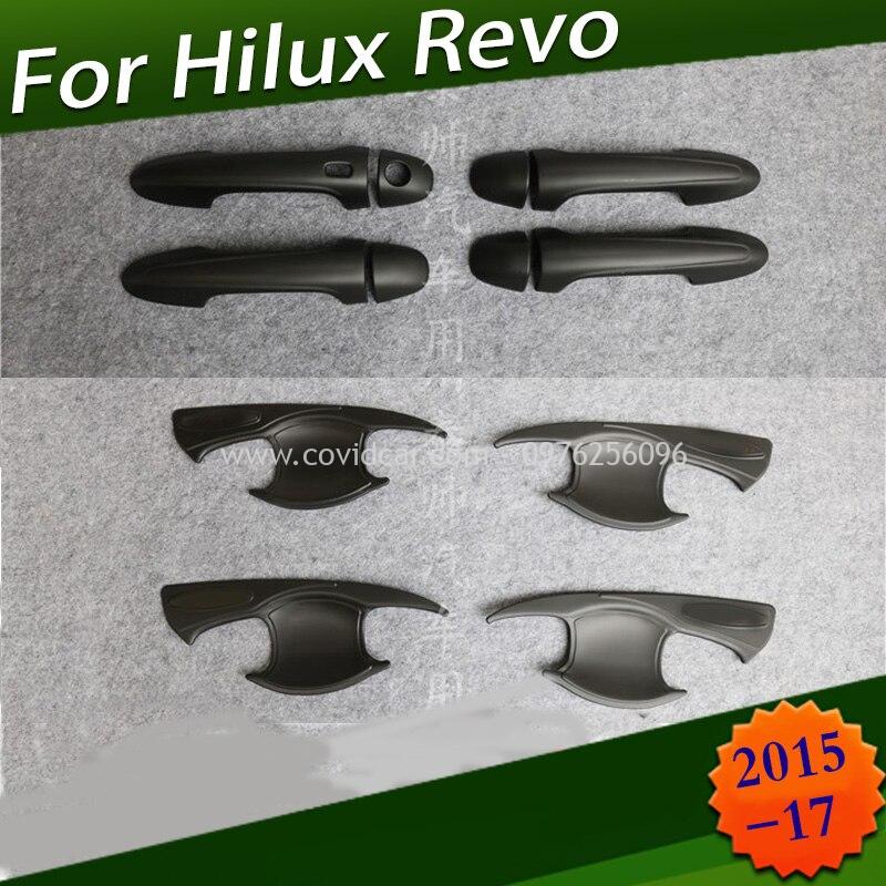 Bộ ốp hõm và ốp tay nắm cửa đen Hilux Revo Rocco 2015-2019 Bộ ốp hõm và ốp tay nắm cửa đen Hilux Revo Rocco 2015-2019