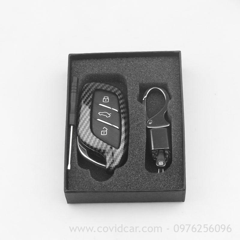 Ốp chìa khóa xe MG HS ZS cacbon cao cấp Ốp chìa khóa xe MG HS ZS cacbon cao cấp