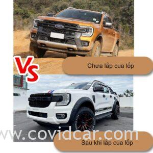 Ốp cua lốp Ford Ranger 2023 Wildtrack XLT XLS XL mới nhất