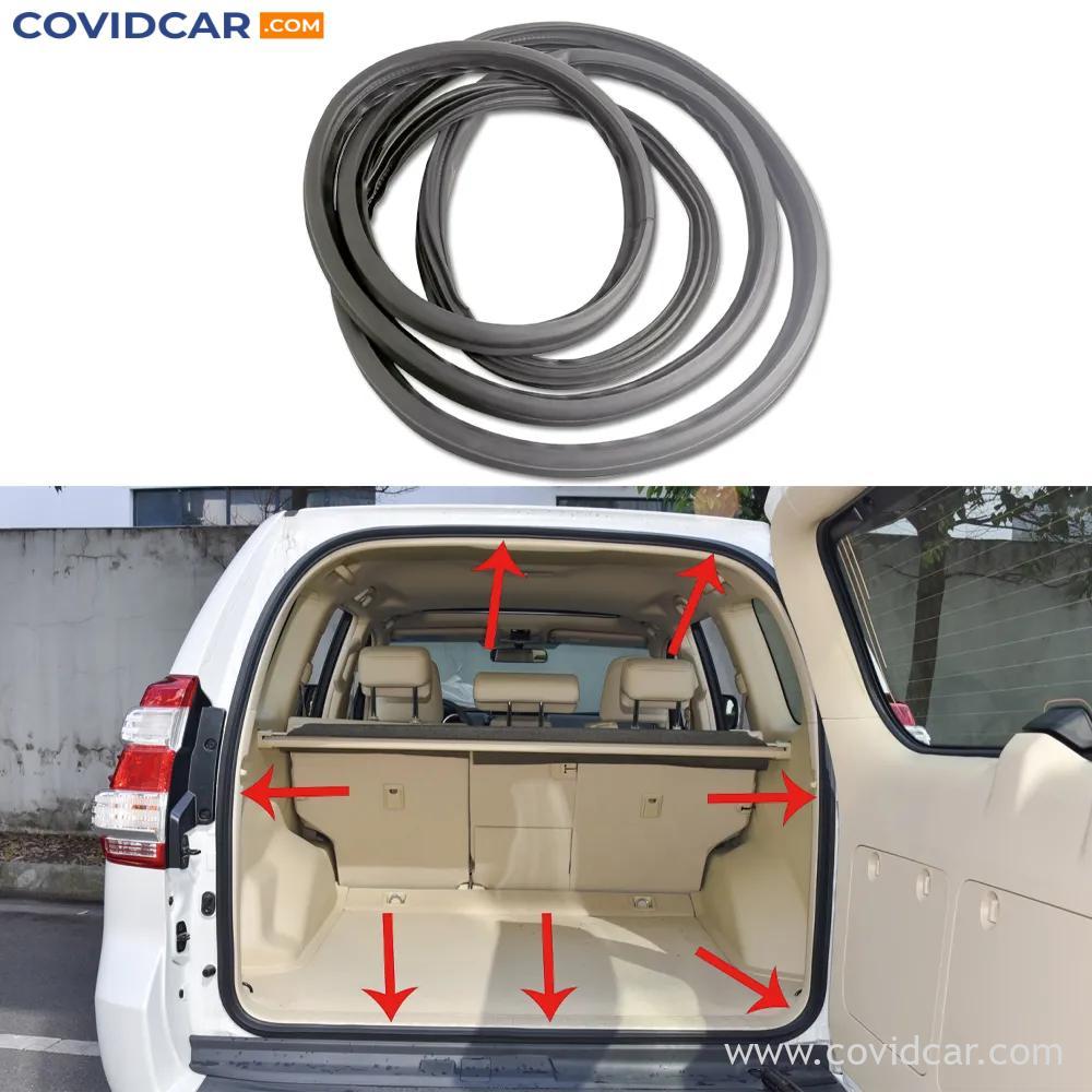 Kamshing – bande d'étanchéité noire en caoutchouc pour coffre de voiture, pour Toyota Land Cruiser Prado 120 LC120 2003 – 2009 et LC150 2010-2017 Kamshing – bande d'étanchéité noire en caoutchouc pour coffre de voiture, pour Toyota Land Cruiser Prado 120 LC120 2003 – 2009 et LC150 2010-2017