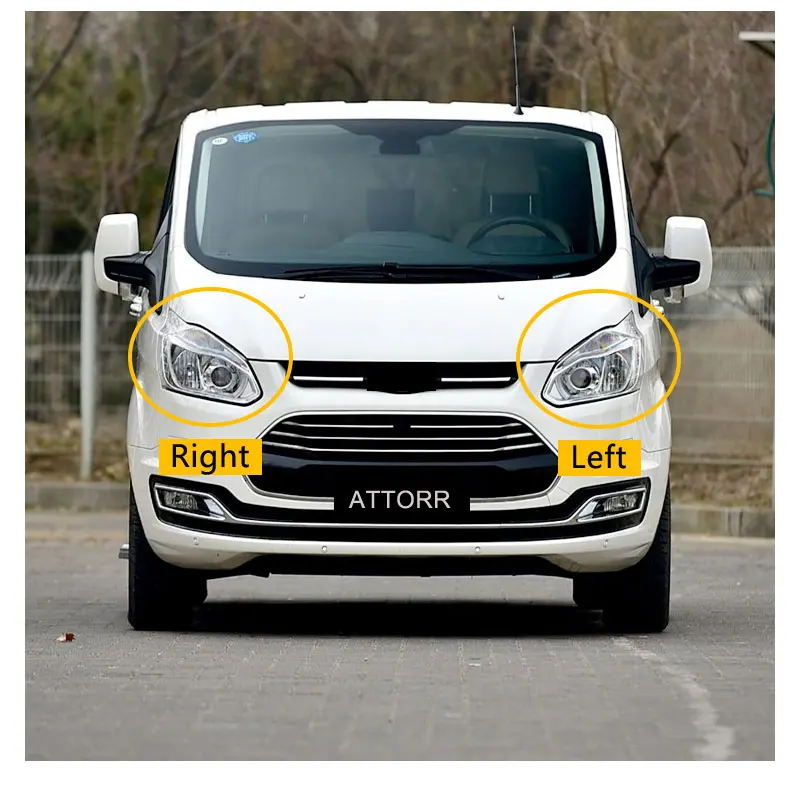 For Ford Tourneo Custom / Transit V362 2016-2020 Car Accessories Headlight Cover lamp Shell Lampshade Transparent Mask